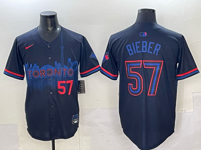 Men 2025 Toronto Blue Jays #57 Bieber Blue Nike MLB Jersey 003